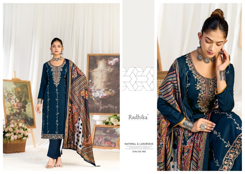 Zeenat By Radhika Azara Zam Cotton Dress Material